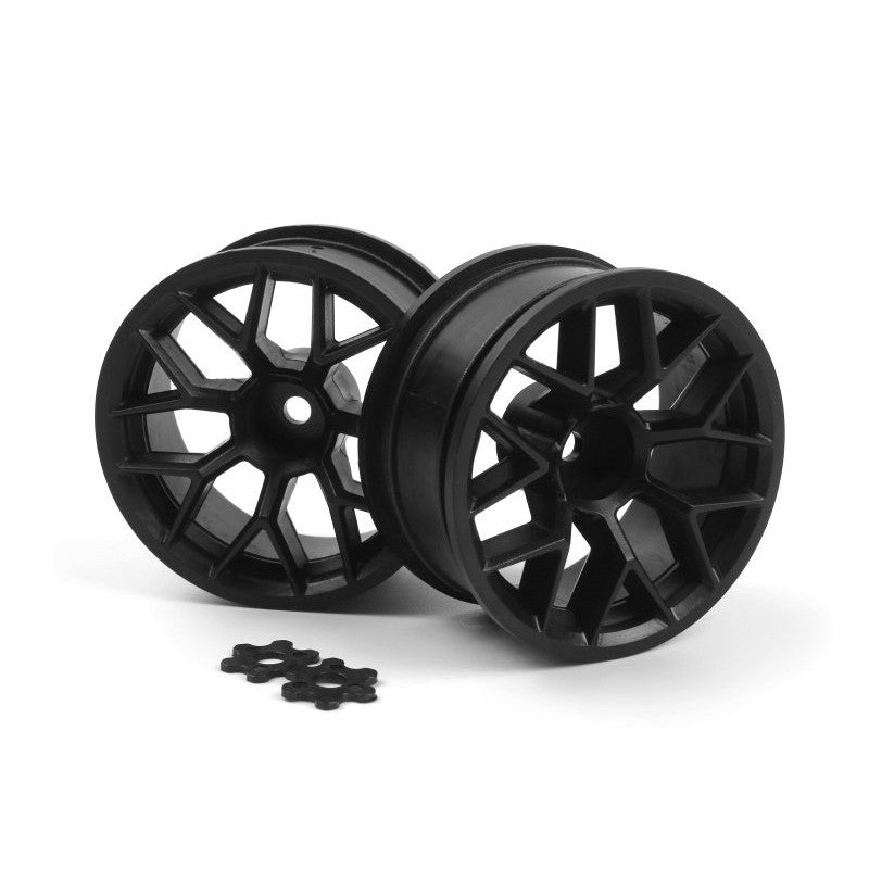 RTR WHEEL 26MM BLACK 9MM OFFSET/2PCS - Breizh Modélisme.