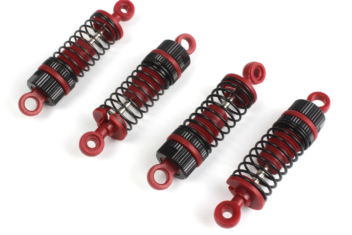 Set d'amortisseurs x4 rouge Maverick Atom MV150519 - Breizh Modélisme.