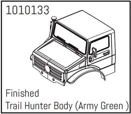 T-Hunter PC Body Set (army green) - PRO Crawler 1:18 - Breizh Modélisme.