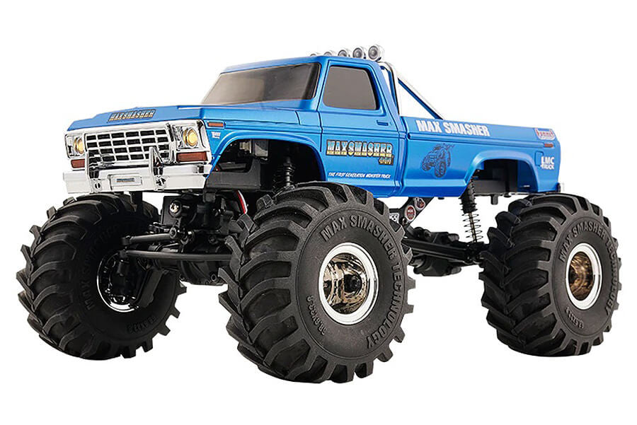 FMS 1/24e Smasher Monster truck FCX24 crawler Bleu - Prêt à rouler - Breizh Modélisme.